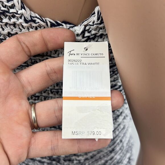 Two by Vince Camuto Heavy Knit Marbled Tank Sz Small NWT - Picture 6 of 6